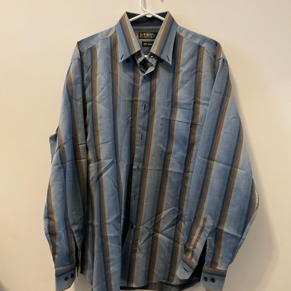 EROS Men's Dress Shirt Made In Italy Size L - Picture 2 of 5